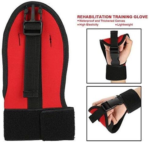 Stroke Recovery Gloves Black Finger Glove Auxiliary Fixed Glove Rehabilitation Training Equipment Hand Fist Stroke Hemiplegia Fixed Hand Fingers Traction Hand Brace Splint Support for(Snap-on Gloves) in Saudi Arabia