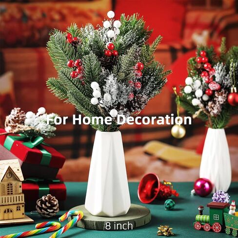 50 Pack Artificial Red Berry Stems, 8 Inch Burgundy Red Berry Picks Holly Berries Branches for Christmas Tree Decorations Crafts for Christmas Wreath in Saudi Arabia