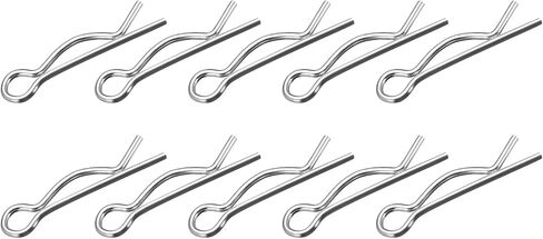 Cotter Pins (1.8mm x 35mm) 100Pcs, Carbon Steel R Shaped Spring Clip Pins for Hitch Pin Lock Systems, Silver Tone in Saudi Arabia