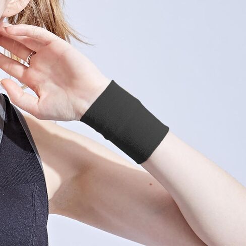 2 Pairs Wrist Wraps Men & Women Beige Sport Compression Wrist Brace Wrist Sleeve Elastic Wrist Widget Bands Supports Carpal Tunnel Tattoo Cover Up(Medium) in Kuwait