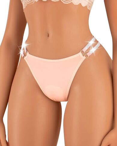 Women's Glitter Underwear Soft Strappy Thongs Sexy Underwear Panties in Saudi Arabia
