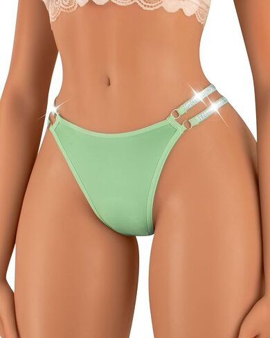 Women's Glitter Underwear Soft Strappy Thongs Sexy Underwear Panties in Saudi Arabia