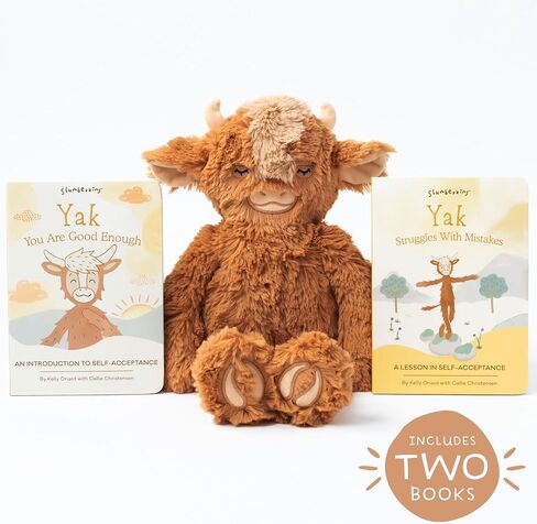 Slumberkins 14" Otter Kin & 2 Board Books Complete Set Bundle | Promotes Family Bonding, Building Connections & Acceptance | Social Emotional Learning, Ages 0+ (Otter Kin Plush + 2 Board Books) in Saudi Arabia