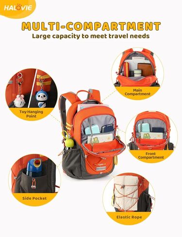 HALOVIE Kids Backpack Small - 15L Kids Travel Backpacks School Bag Preschool Back pack for Boys and Girls in Kuwait