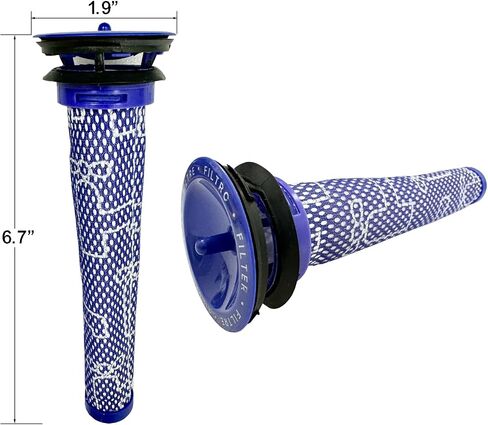 8 Pack Vacuum Filters Replacement Kit Compatible with Dyson V7, V8 Animal and Absolute Cordless Vacuum, 4 Post Filter & 4 Pre Filter, Compare to Part 965661-01 and 967478-01 in Saudi Arabia