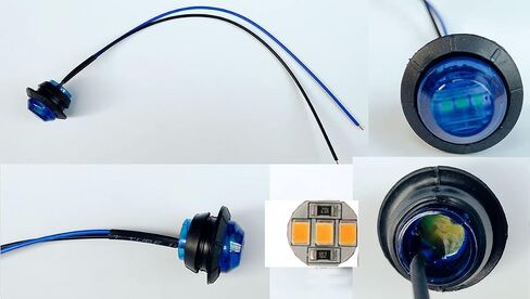 Aokzeeo 50 قطعة من 3/4 مصابيح LED صغيرة مستديرة كهرمانية LED مؤشر جانبي مجموعة ضوء المقطورة مصباح التخليص شاحنة مقطورة حافلة بحرية RV سيارات مسطحة مقاومة للماء 12 فولت تيار مستمر in Kuwait