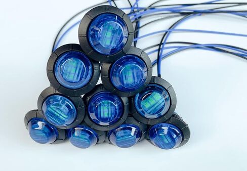 Aokzeeo 50 قطعة من 3/4 مصابيح LED صغيرة مستديرة كهرمانية LED مؤشر جانبي مجموعة ضوء المقطورة مصباح التخليص شاحنة مقطورة حافلة بحرية RV سيارات مسطحة مقاومة للماء 12 فولت تيار مستمر in Kuwait