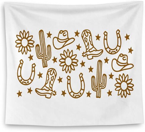 QGFM Howdy Tapestry, Retro Pink Western Cowgirl Hat Tapestry Wall Hanging, Cowgirl Room Decor, Cowgirl Wall Decor, Western Wall Decor, Western Home Decor, Pink Wall Decor, 50x60 Inches in Saudi Arabia