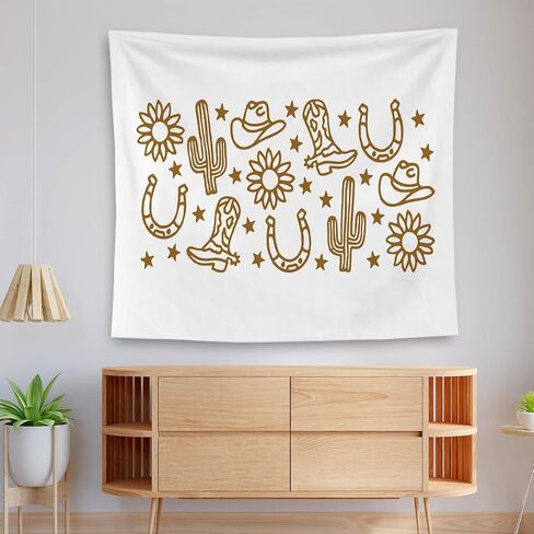 QGFM Howdy Tapestry, Retro Pink Western Cowgirl Hat Tapestry Wall Hanging, Cowgirl Room Decor, Cowgirl Wall Decor, Western Wall Decor, Western Home Decor, Pink Wall Decor, 50x60 Inches in Saudi Arabia