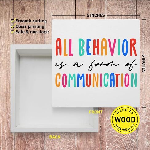 Autism Decor Wooden Box Sign, Autism Awareness Classroom Home Office Desk Decor Kids Autism Decoration, Celebrate Minds Of All Kinds, Autism Awareness Month Gifts in Saudi Arabia