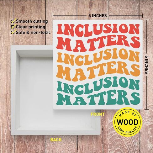 Autism Decor Wooden Box Sign, Autism Awareness Classroom Home Office Desk Decor Kids Autism Decoration, Celebrate Minds Of All Kinds, Autism Awareness Month Gifts in Saudi Arabia