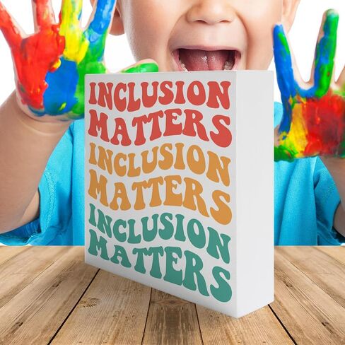 Autism Decor Wooden Box Sign, Autism Awareness Classroom Home Office Desk Decor Kids Autism Decoration, Celebrate Minds Of All Kinds, Autism Awareness Month Gifts in Saudi Arabia
