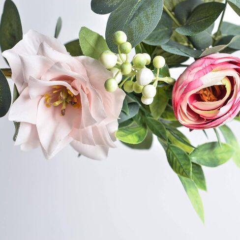 Pauwer Succulent Wedding Wreath Set of 3 Artificial Succulent Plants with Eucalyptus Leaves Metal Floral Hoop Wreath Garland for Wedding Backdrop Nursery Wall Decoration in Kuwait