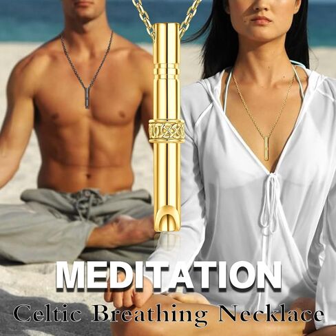 Breathing Necklace 925 Sterling Silver Anxiety Necklace Mindful Breathing Necklace for Women Anxiety Breathing Pendant Stress Relief Necklace Fidget Necklace for Anxiety Calming jewelry in Saudi Arabia