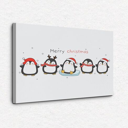 Nogrit penguin decor Canvas Wall Art 11×14,penguin gift,penguin poster Canvas art,penguin decorations,Newlywed Couples Gifts, Valentine Wedding Gifts 129 in Saudi Arabia
