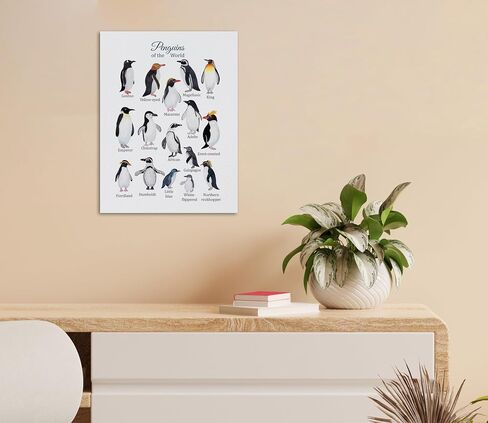 Nogrit penguin decor Canvas Wall Art 11×14,penguin gift,penguin poster Canvas art,penguin decorations,Newlywed Couples Gifts, Valentine Wedding Gifts 129 in Saudi Arabia