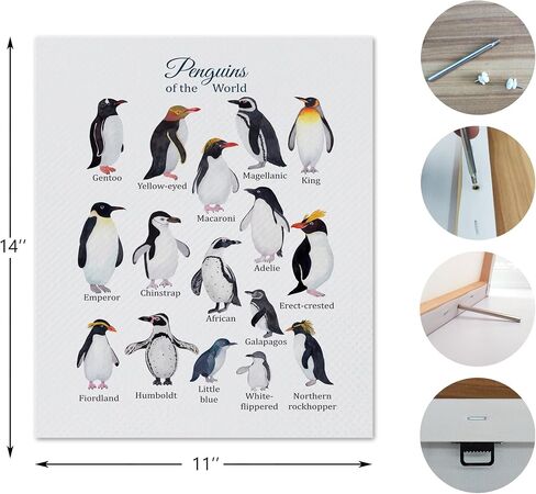 Nogrit penguin decor Canvas Wall Art 11×14,penguin gift,penguin poster Canvas art,penguin decorations,Newlywed Couples Gifts, Valentine Wedding Gifts 129 in Saudi Arabia