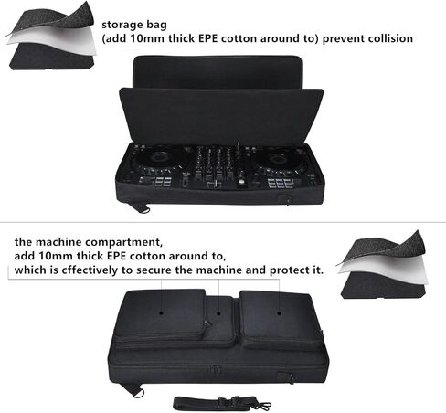 Large capacity DJ storage case for Pioneer DJ controller bag Multi-functional storage bag for Outdoors Party Bar (DDJ Flx10 Case) in Saudi Arabia