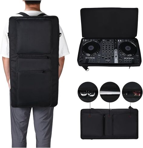 Large capacity DJ storage case for Pioneer DJ controller bag Multi-functional storage bag for Outdoors Party Bar (DDJ Flx10 Case) in Saudi Arabia