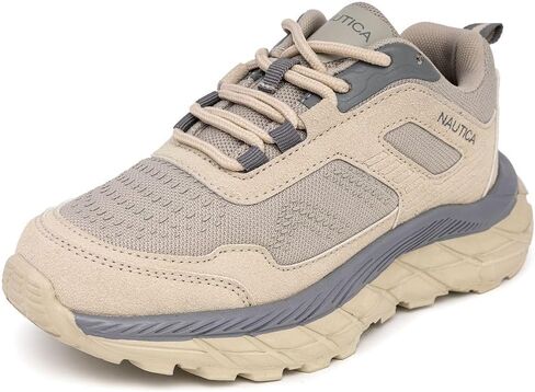 أحذية رياضية Nautica Kids للأولاد والبنات - أحذية عمل بأربطة مع كعب مبطن مكتنز للجري والمشي لمسافات طويلة (الأطفال الصغار/الأطفال الكبار) in Kuwait