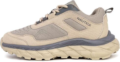 أحذية رياضية Nautica Kids للأولاد والبنات - أحذية عمل بأربطة مع كعب مبطن مكتنز للجري والمشي لمسافات طويلة (الأطفال الصغار/الأطفال الكبار) in Kuwait