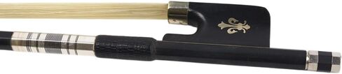 Carbon Fiber Cello bow 4/4 Ebony Frog Natural bow hair Well Balanced Lightweight Strong (Fleur de lis Inlay) in Kuwait