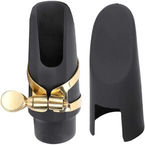 Soprano Saxophone Mouthpiece Kit wth Mouthpiece Ligature Fastener Parts for Saxophone Accessories Music Instrument Accessories Playing Accessories