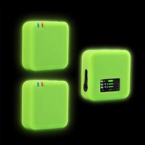 Glow Cover for RODE Wireless Pro Lav Mic Silicone Protective Case 3-Pack Green Sleeve