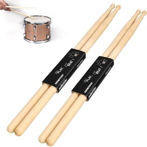 2/4/6/12 Pairs Drum Sticks, 5A Drum Sticks, Oval Wood Tip Drum Stick for Drums, Non-slip Drum Stick for Jazz Drum Electronic Drums Musical Instrument Percussion (5A, 2 Pairs)