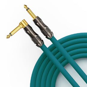 Professional Guitar Cable 10Ft, 1/4 inch Instrument Cable, Ultra Flexible Durable Silicone Electronic Guitar Amp Cord for Studio, Gigs and Stage