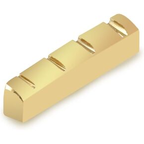Metallor 4 String Brass Bass Guitar Nut Pre-Slotted Top Nut 43mm x 9mm x 6mm Compatible with PB Bass Guitar Parts Accessories.