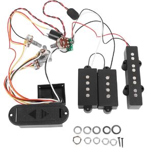 Electric Bass Pickup, Excellent Audio Output, Electric Bass Preamp Wiring Circuit Pickup, Preamp Wiring Circuit, Replacement Accessory for Bass Guitar, Active Equalizer