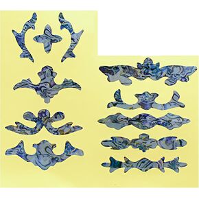Guitar fretboard marker inlay sticker decal featuring HQ materials, easy application and removal, suitable for electric wood guitars and ukuleles (Lace Edition).
