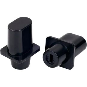 Banworks Guitars 3-Way Toggle Switch Tip Imperial 4.9mm (3/16") Pickup Selector Switch Caps Oval Switch Knob Tip Caps for USA Fender Telecaster Tele Guitars Pack of 2 JT/DWQM-01 Black with Oval Head