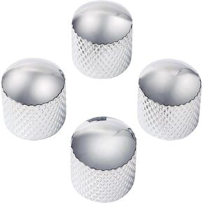 Banworks Electric Guitar Metal Control Knobs Metric 6mm (15/64") Speed Knob Dome Top Knobs Hat 18-Spline for Squier Telecaster Tele Super Strat ST Electric Guitars Pack of 4 JT/XN-05 Golden