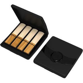 Clarinet Reed Case, Reed Storage Case for Clarinet Reeds Alto Tenor Soprano Saxophone Reeds, Clarinet Sax Reeds Guard, Holds 8 Pieces (Black)