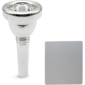 Professonal 6 1/2AL Tenor Trombone Mouthpiece Silver Plated, Euphonium Mouth Piece Replacement Brass Instruments Accessories