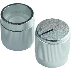 FILSHU 2pcs Metal Potentiometer Control Knobs 6mm Knurled Shaft,Guitar Pedal Knobs,Dimmer Knob Swicth Replacement,Volume Control Knob