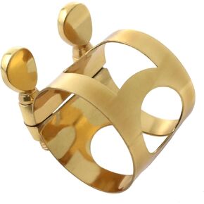 Lovelysp Saxophone Ligature Saxophone Mouthpiece Ligature Alto Sax Ligature with Adjustable Screw (Gold) 1PCS