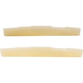 Musiclily Pro 73.15mm Universal Compensated 6-String Acoustic Guitar Bone Saddle, Ivory (Set of 2)