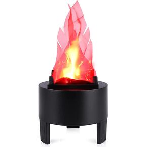 110V Electric 3D Fake Flame Lamp, Artificial Flickering Flame Table Lamp Fake Fire Light Realistic Flame Stage Effect Light for Christmas Party Festival Decoration
