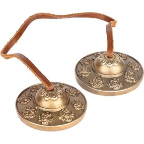 Tingsha Tibetan Finger Cymbals for Meditation, Sound Healing Therapy and Yoga — MADE IN INDIA — Pure Resonant Tone, Includes Bag, 2-YEAR WARRANTY