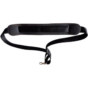 Saxophone Neck Strap Black Soft Leather Padded for Alto Tenor Baritone Soprano