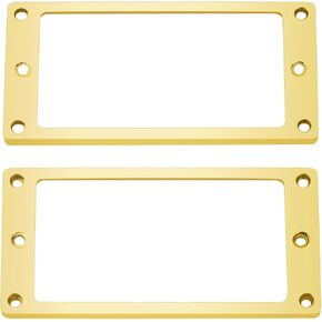 Banworks Metal Humbucker Pickup Rings Pickup Frame Flat Bottom Slanted Neck and Bridge Pickup Mounting Ring Cover for LP Electric Guitars Pack of 2 JT/SYQG-02 Chrome