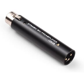 Microphone Preamp with 28dB Gain, DM1 Active in Line Compact Dynamic Microphone Booster with Preamp, Mic Booster Preamplifier, Active Booster for Dynamic and Ribbon Mics