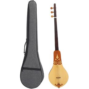 Dulcimer Guitar, 3 String Spruce and Mahogany Mountain Dulcimer with Storage Bag, Professional Portable Dulcimer Instrument for Practice, Stage Performance and Music Recording