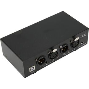 مصدر طاقة 48 فولت، طاقة USB DC 5 فولت قابلة لإعادة الشحن مع كابل XLR، كابل صوت 3.5 مم، لمعدات تسجيل الموسيقى بالميكروفون المكثف
