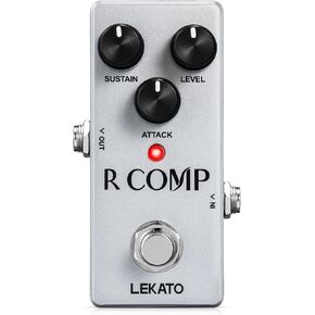 LEKATO Compressor Pedal, Compressor Effect Pedal, Mini Compressor Pedal 9V Analog for Electric Guitar and Bass, True Bypass