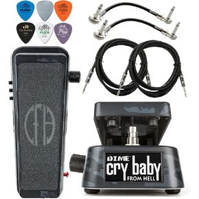 Dunlop DB01B Dime Cry Baby From Hell Wah Effects Pedal Tonebird Cable, MXR Patch, Dunlop Picks Bundle