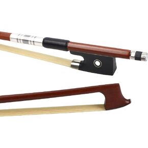 Violin bow 4/4 3/4 1/2 1/4 1/8 size Brazilwood Ebony Frog Pearl Inlay Natural HorseHair Lightweight (3/4 size)